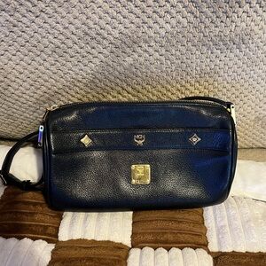 MCM Black Leather Shoulder Bag EUC!